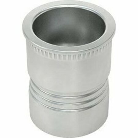 BSC PREFERRED Metric Low-Profile Rivet Nut Tin-Zinc-Plated Aluminum M6x1 Internal Thread 12.7mm Long, 5PK 91230A341